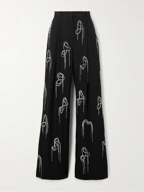 DRIES VAN NOTEN Porter Embroidered Pants